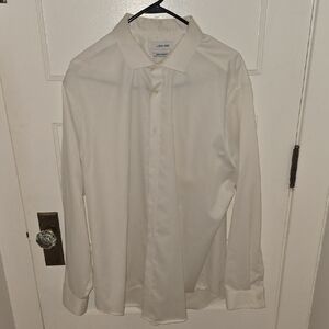 Calvin Klein Men's White Dress Shirt Size XXL 18 34/35